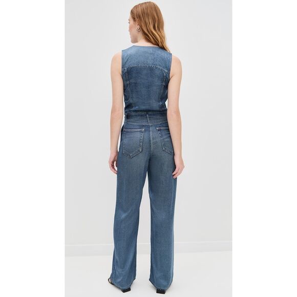 New $388 RAG & BONE Women's Blue Miramar Satin Sleeveless Jumpsuit size 8 - Picture 3 of 9